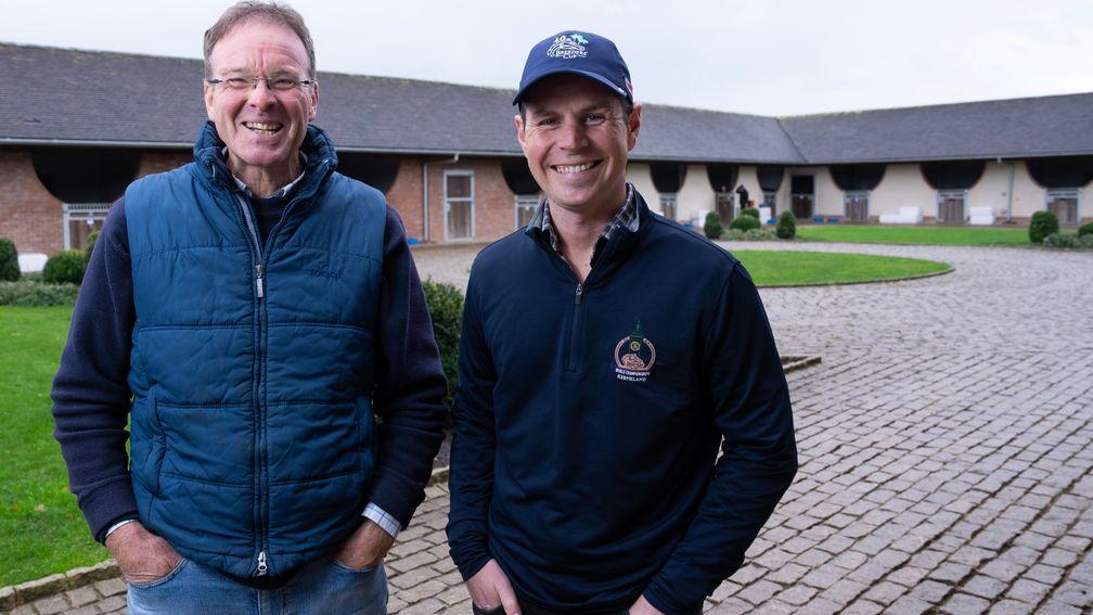 Jamie Insole who joins Richard Newland (left) in a joint -trainer venture at Urloxhey Farm