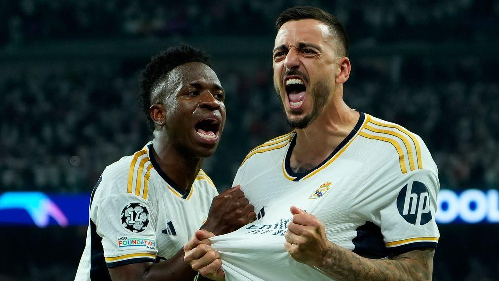 Joselu (right) fired Real Madrid into the Champions League final