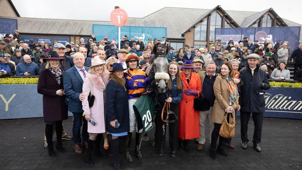 Tune In A Box: with winning connections after striking at Punchestown for Tom Lacey