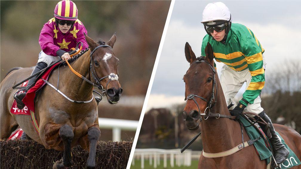 Monty's Star (left) and Spillane's Tower clash at Punchestown