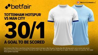 Get 30-1 boosted odds for a goal to be scored in the Tottenham vs Man City match: Betfair Premier League Betting Offer