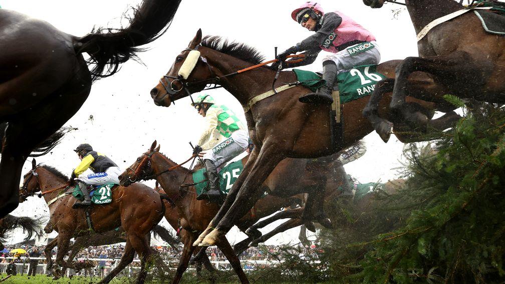 Cooper's Cross and Ryan Mania (no 26)  had a taste of the Grand National course in last season's Topham Trophy