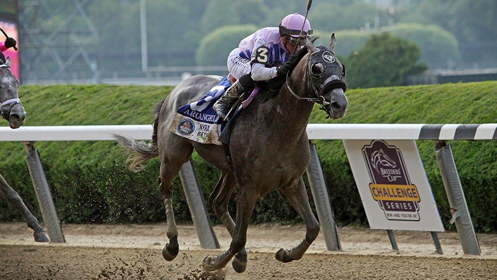 Arcangelo and Javier Castellano win the Belmont Stakes