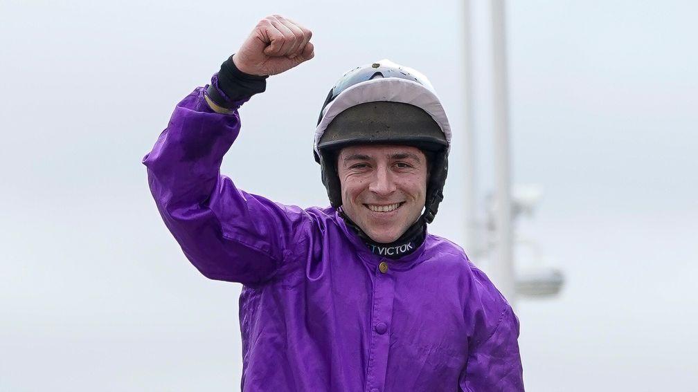A delighted Gavin Sheehan after riding Fugitif to win the December Gold Cup at Cheltenham
