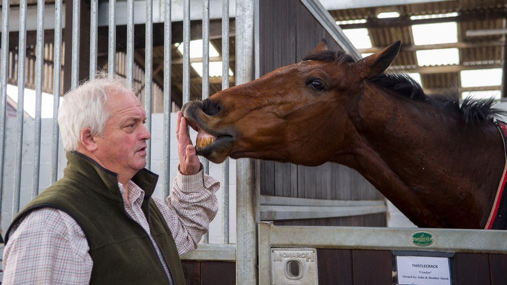 Colin Tizzard with his leading Cheltenham Gold Cup contender Thistlecrack