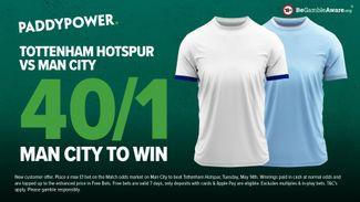 Get 40-1 boosted odds for Man City to beat Spurs: Tottenham Hotspur vs Manchester City Premier League Betting Offer