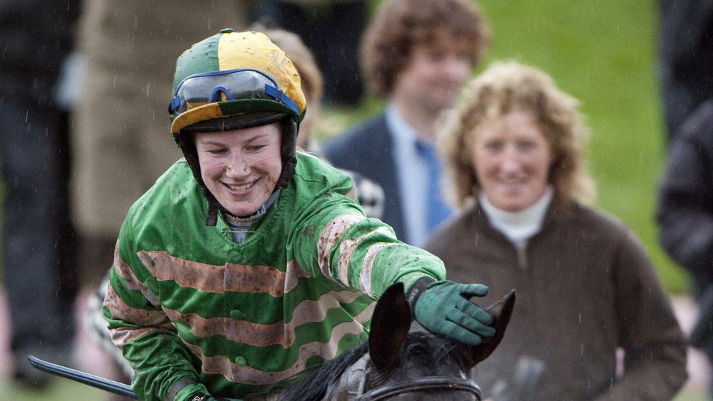 Nina Carberry and Garde Champetre return after winning the cross-country chase at the 2009 Cheltenham Festival