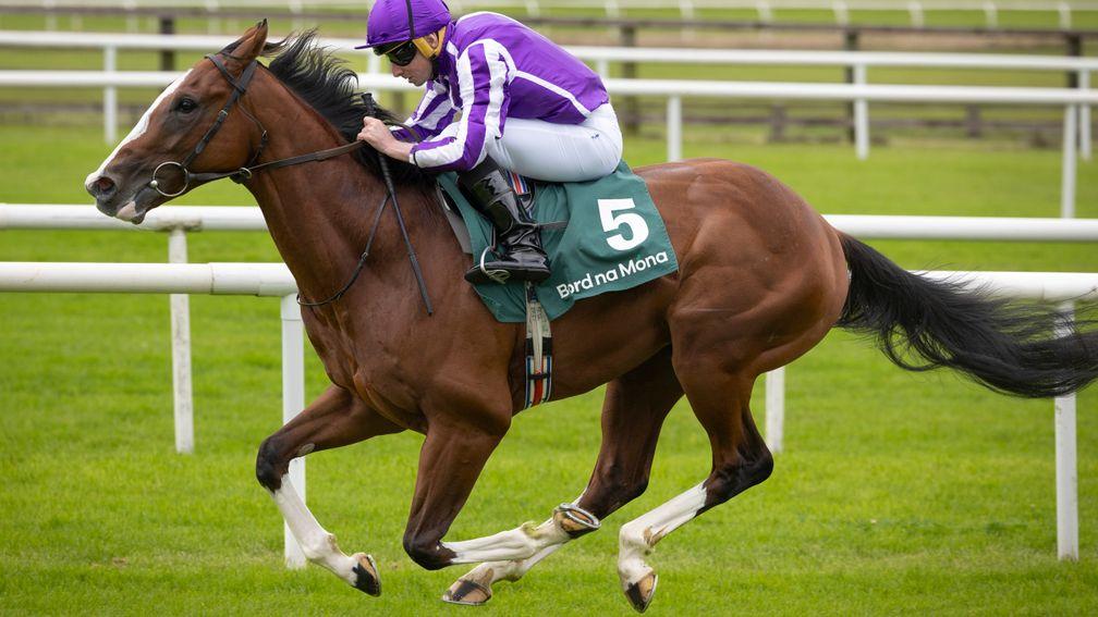 Diego Velazquez in full flight on his Curragh debut