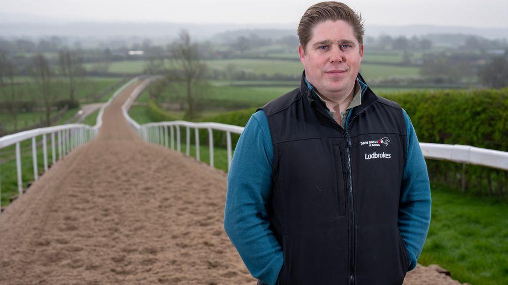 Dan Skelton, pictured on the hill gallop at his Lodge Hill Stables in Warwickshire