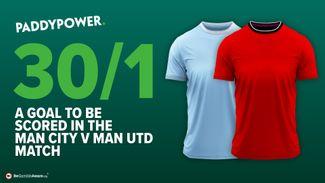 Manchester City v Manchester United enhanced odds: Get a 30-1 payout for a goal to be scored in the Premier League this weekend