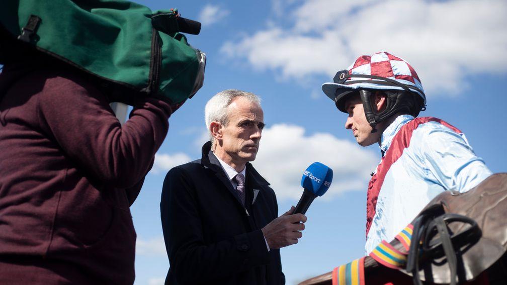 Ruby Walsh on presenting duties at Punchestown