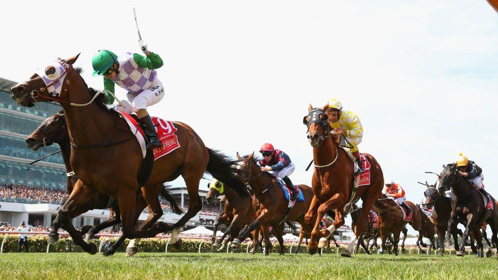 Prince Of Penzance winning the Melbourne Cup under Michelle Payne