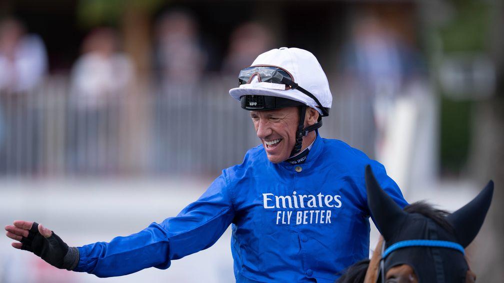 Frankie Dettori takes the plaudits after winning the Sky Bet Ebor on Trawlerman