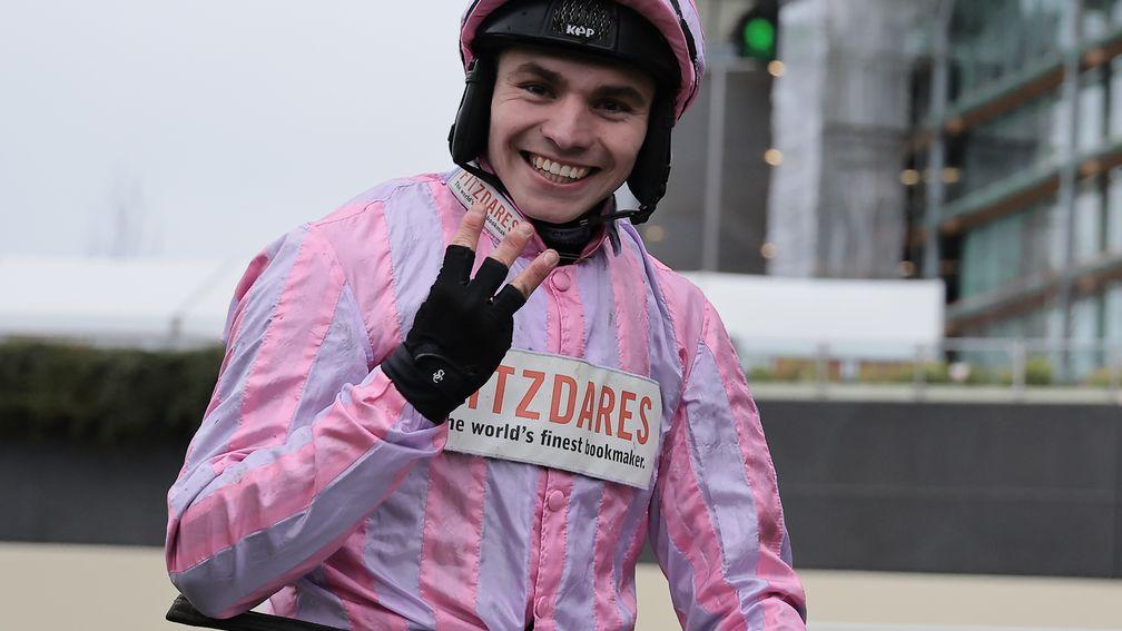 All smiles: Ben Jones after his third winner at Ascot on Saturday