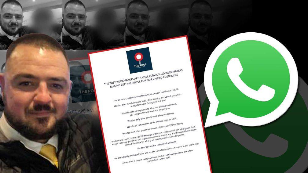 Former syndicate manager Haydon Simcock has said he acted as commercial manager for The Post Bookmakers, an unregulated firm taking bets through WhatsApp
