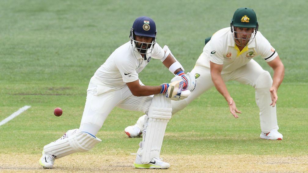 Ajinkya Rahane bats his way to 70 during December's First Test match in Australia