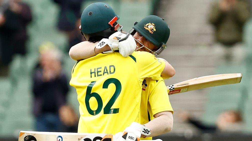 Travis Head and David Warner put on 269 in Australia's last ODI clash with England