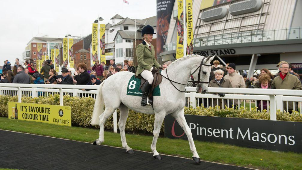 Monet's Garden parades at Aintree - the venue is no stranger to showcasing racing heroes
