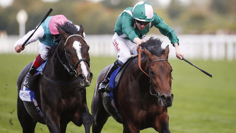 Weekender (pink cap): hacked up on debut at Chelmsford and will appreciate the return to turf