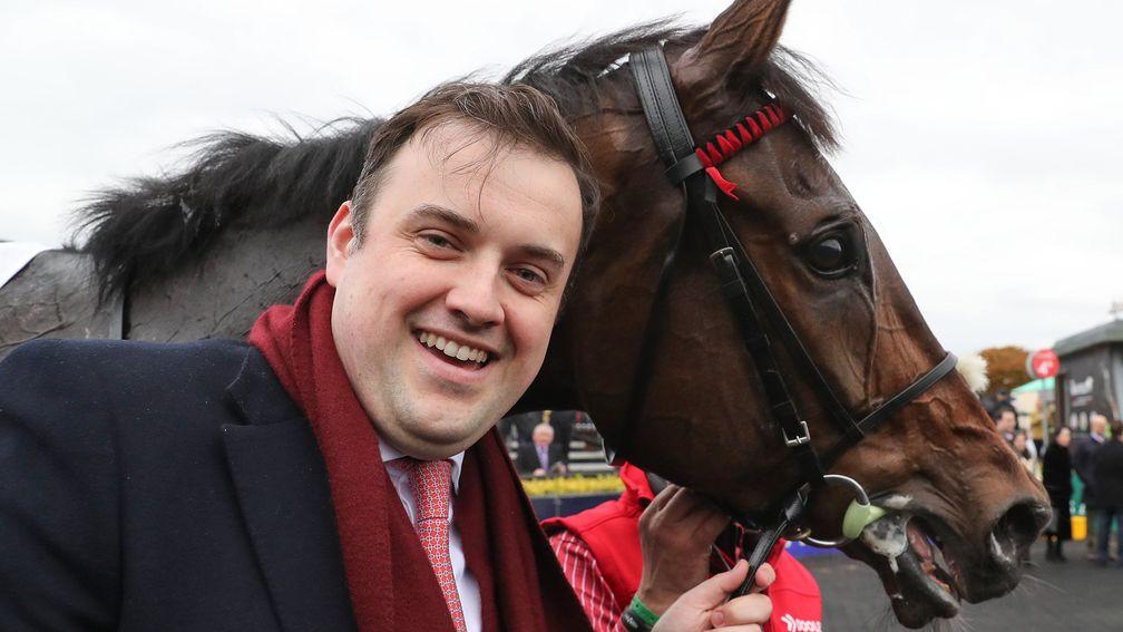 Feronily with Paul Byrne after winning The Dooley Insurance Group Champion Novice Chase at Punchestown







