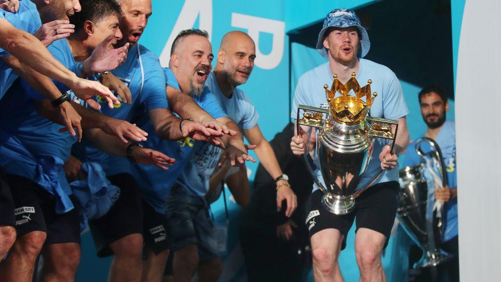 Kevin De Bruyne helped take Manchester City to the brink of another Premier League title