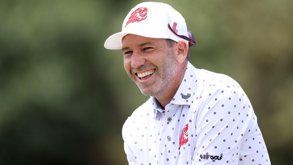 Sergio Garcia was all smiles at the US Open