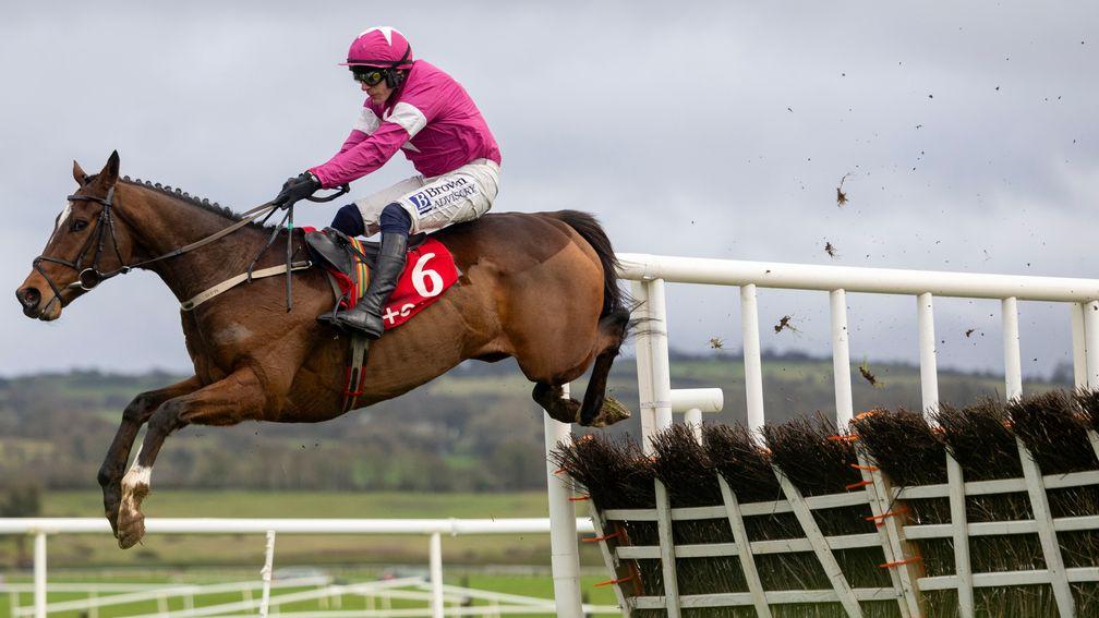 Storm Heart and Paul Townend winning the 2m three-year-old maiden hurdle at Punchestown