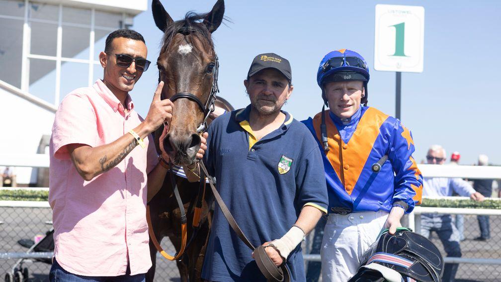 Diego Dias (left) with his first winner Winemaker