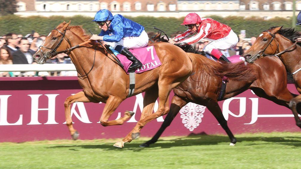 Dabyah (right) ran a race full of Derby promise for John Gosden when second to the now-sidelined Wuheida in the Prix Marcel Boussac