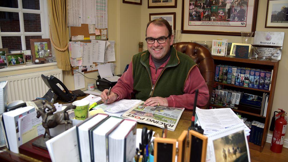 Alan King in his office at Barbury Castle