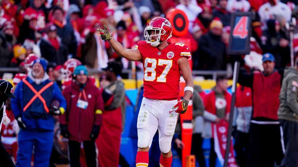 Chiefs tight-end Travis Kelce has hauled in 15 touchdowns this season, including three in the playoffs