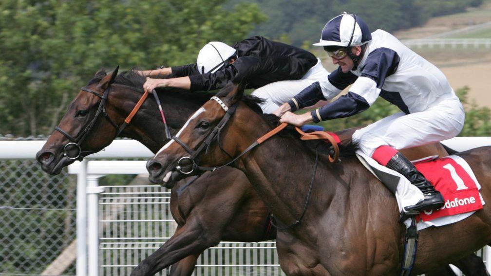 Ouija Board wins the 2006 Nassau Stakes from Alexandra Goldrun in one of the races of the decade
