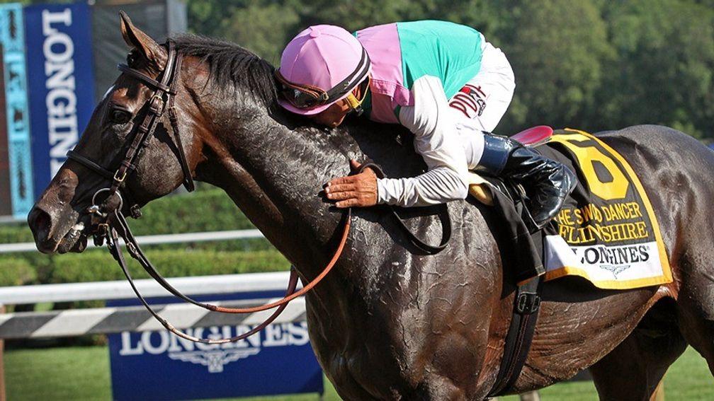 Flintshire: after completing back-to-back successes in the Sword Dancer, six-year-old bids for another Grade 1 triumph in the Joe Hirsch Turf Classic