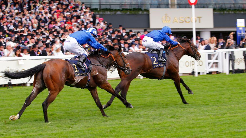 Blue Point (William Buick) beats Battaash (Jim Crowley) in the King's Stand Stakes at Royal Ascot