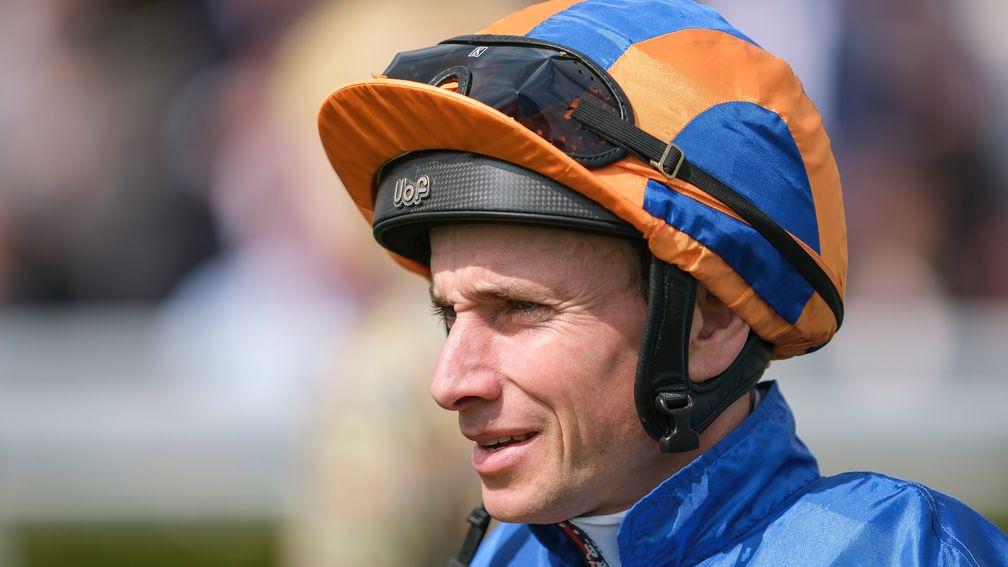CHESTER, ENGLAND - MAY 08: Ryan Moore poses at Chester Racecourse on May 08, 2024 in Chester, England. (Photo by Alan Crowhurst (Getty Images)