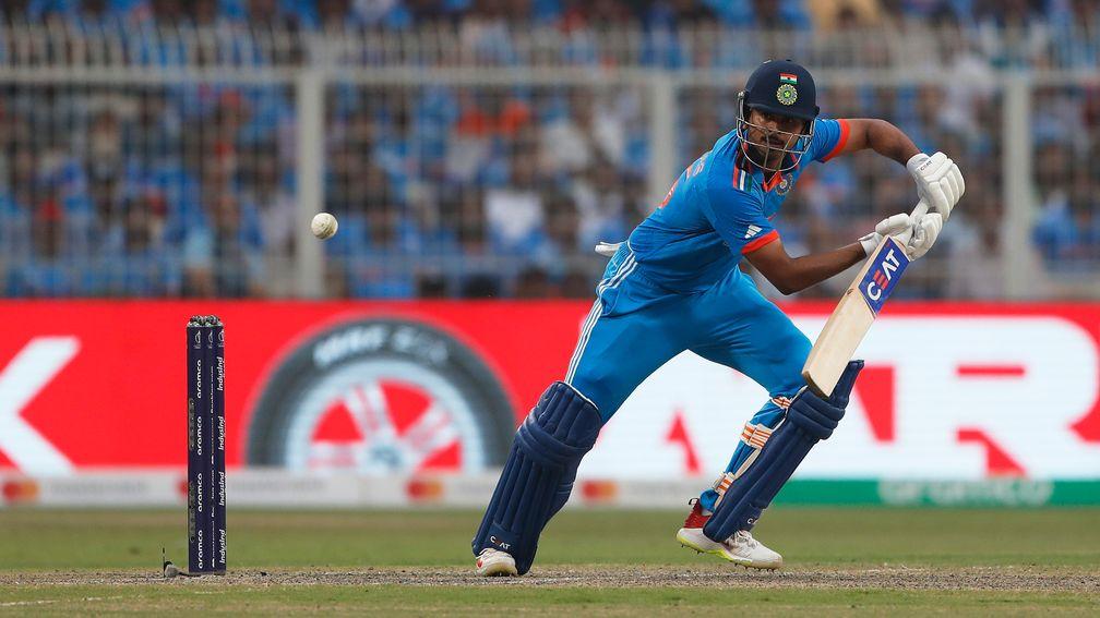 Shreyas Iyer smashed 82 off 56 balls in his last World Cup match at the Wankhede Stadium