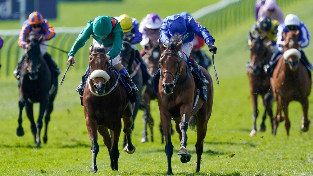 Mawj (right): game winner of the Qipco 1,000 Guineas