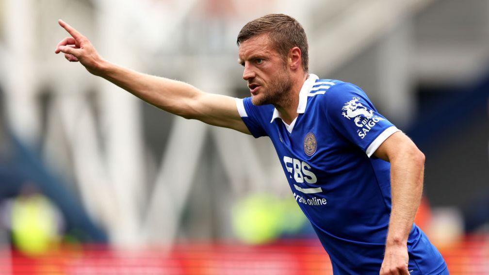 Leicester forward Jamie Vardy scored in the draw with Everton