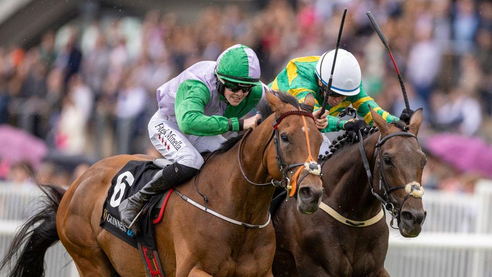 Brazil (right) and Niall McCullagh get up late to land the Guinness Handicap