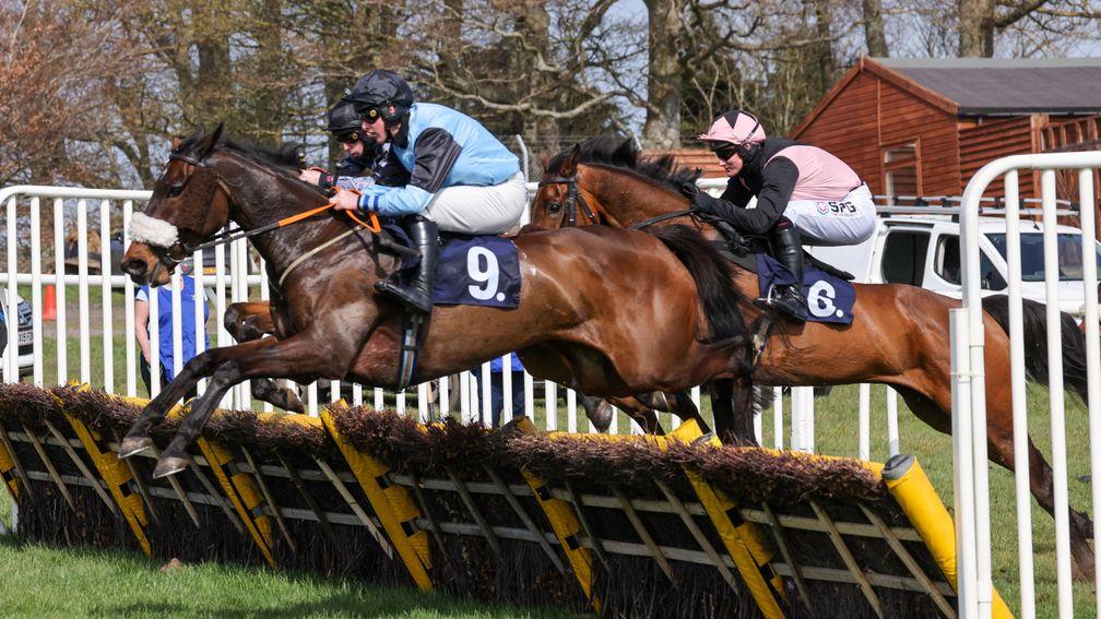 Peltwell (9) registers her fourth win of March in the 2m handicap hurdle