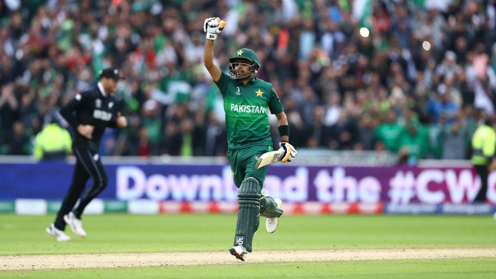 Pakistan's Babar Azam scored an unbeaten century against New Zealand at Edgbaston