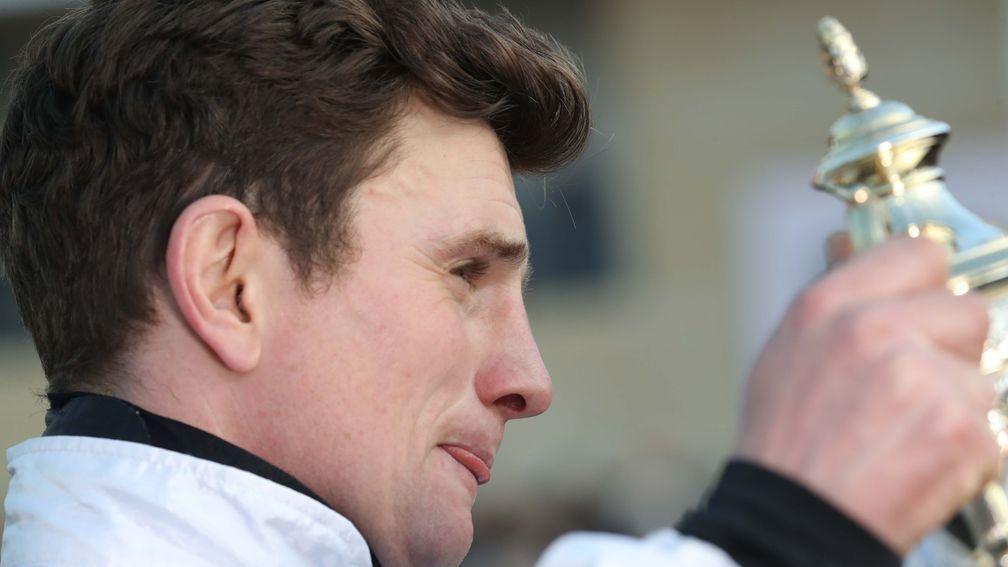 Jamie Moore will spend another three weeks in a neck brace following his Lingfield fall