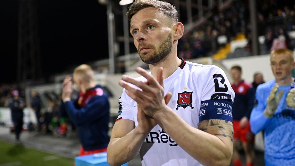 Andy Boyle of Dundalk looks on