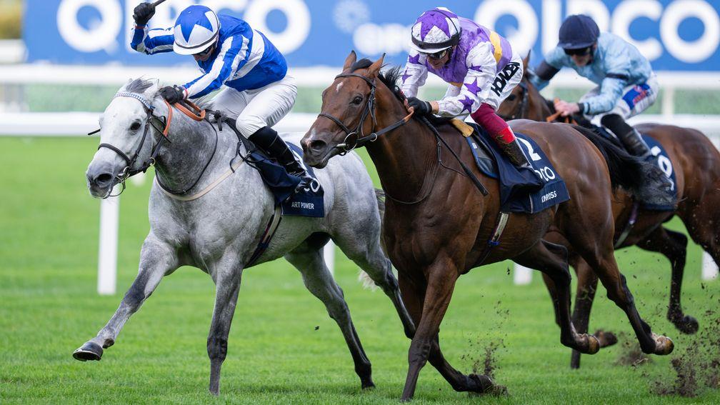 Art Power edged out Kinross in the Champions Sprint Stakes