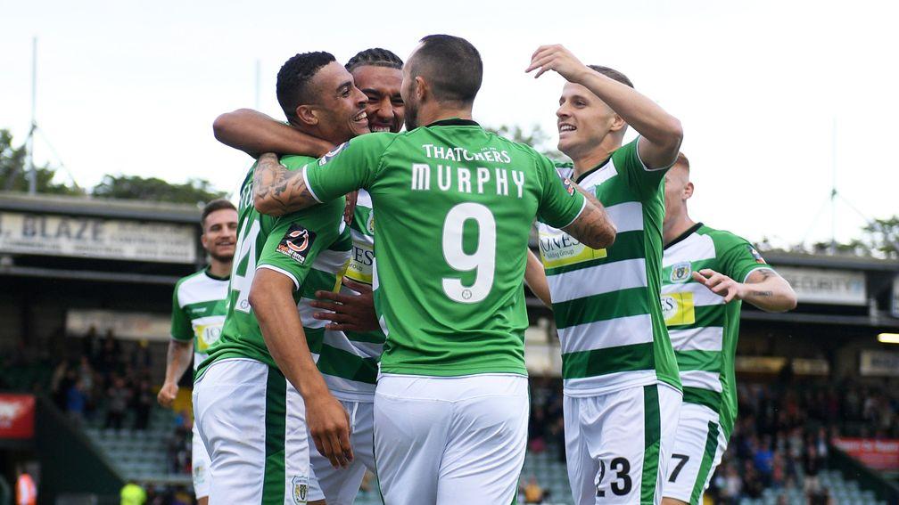 Yeovil will hope to be celebrating when they face Dover on Saturday