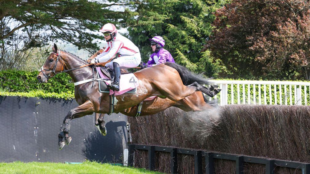 Fugitives Drift on his way to making a winning debut over fences at Cartmel on Saturday