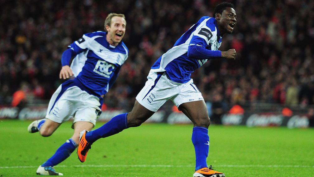 Obafemi Martins caused one of the greatest League Cup final upsets of all time when Birmingham City beat Arsenal