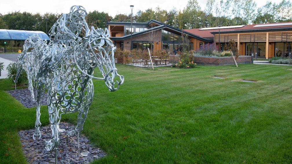 In the grounds of Peter O’Sullevan House sit two life size ‘horseshoe’ sculptures. Members of the public who donated over £100 were allocated a horseshoe in recognition of their support.