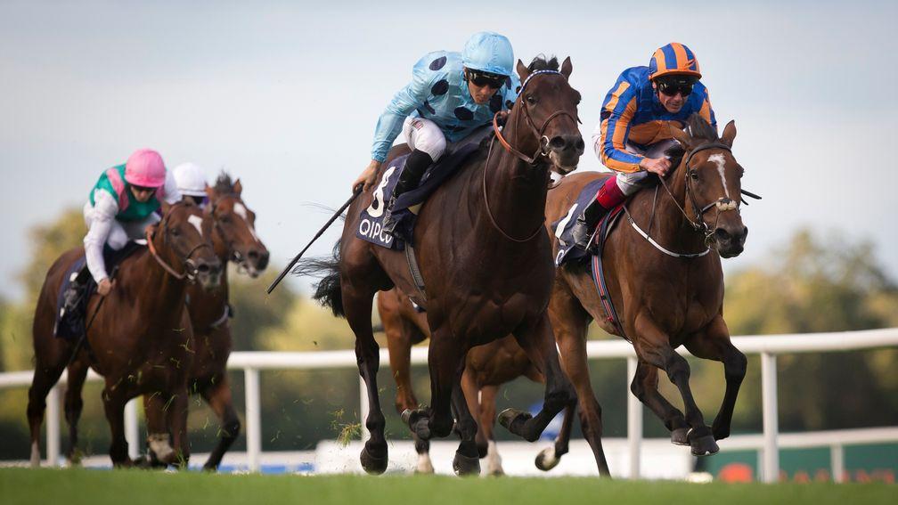 Almanzor sees off Found to win the Irish Champion Stakes at Leopardstown