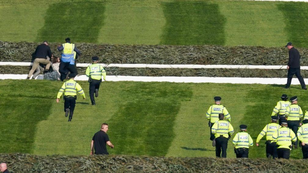 Activists tried to disrupt the start of the Randox Grand National at Aintree
